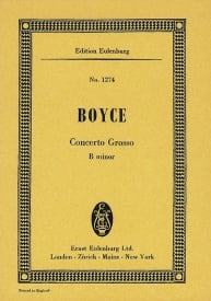 Boyce: Concerto grosso B minor (Study Score) published by Eulenburg